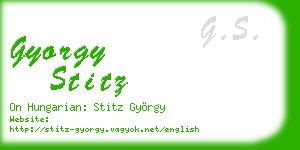 gyorgy stitz business card